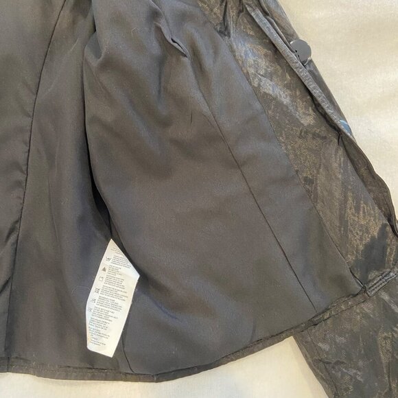 Joseph Ribkoff Crinkled Black Jacket Hooded Collar Size 10 Canada - Picture 9 of 16